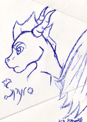 Spyro pen sketch