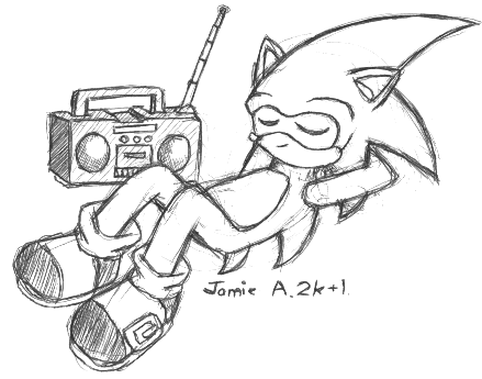 Sonic taking a nap