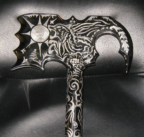 Fenris axe- detail of blade