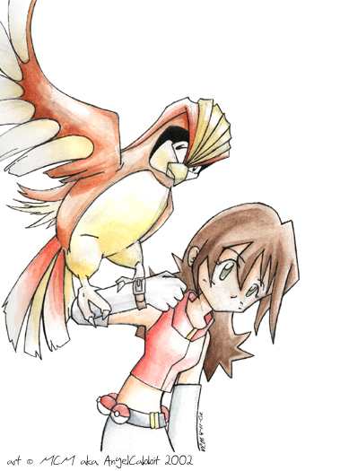 Trainer and her Pidgeot