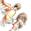 Trainer and her Pidgeot