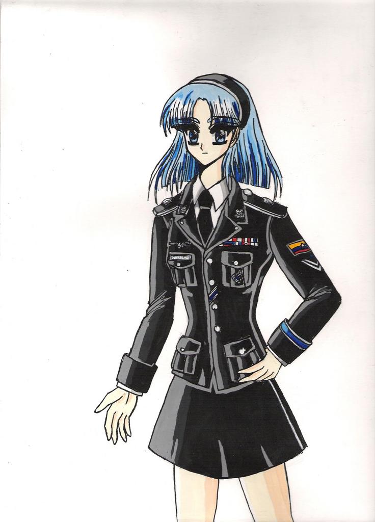 An Kristallmauer OVA's Pic: Obbengruppenführer Yuriko Dunkelheit