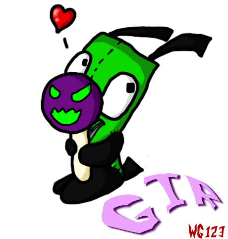 Gir and his evil lolly