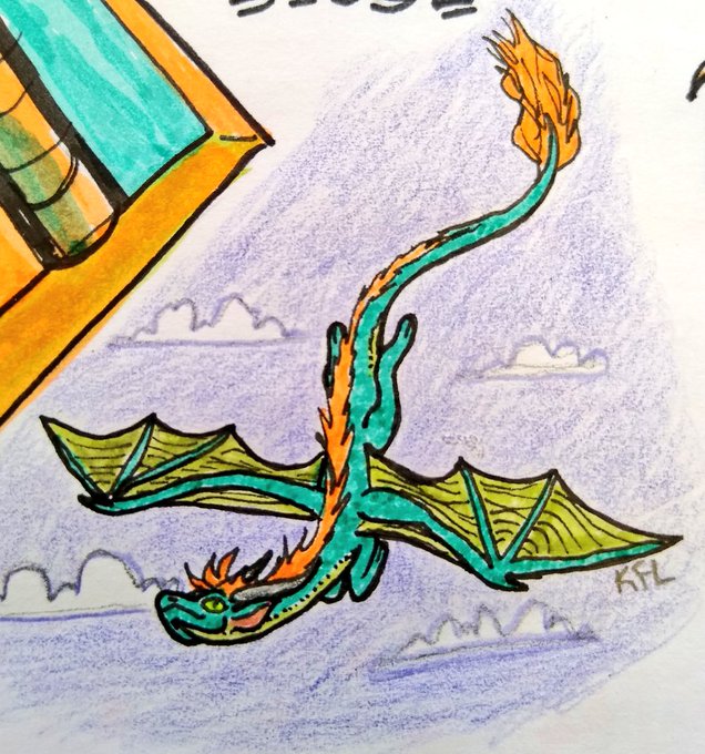 flying dragon detail