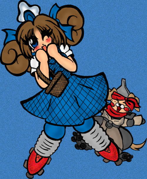 Dinah and Dustin as Dorothy and Toto