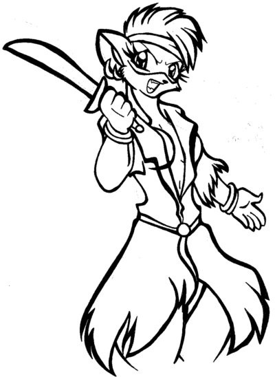 Romsca, Cosair Ferret Captain of the <i>Wavescum</i> from Brian Jacques' <i>Pearls of Lutra</i>