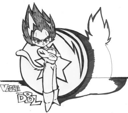 Chibi Vegeta w/ Dragonball Number 1