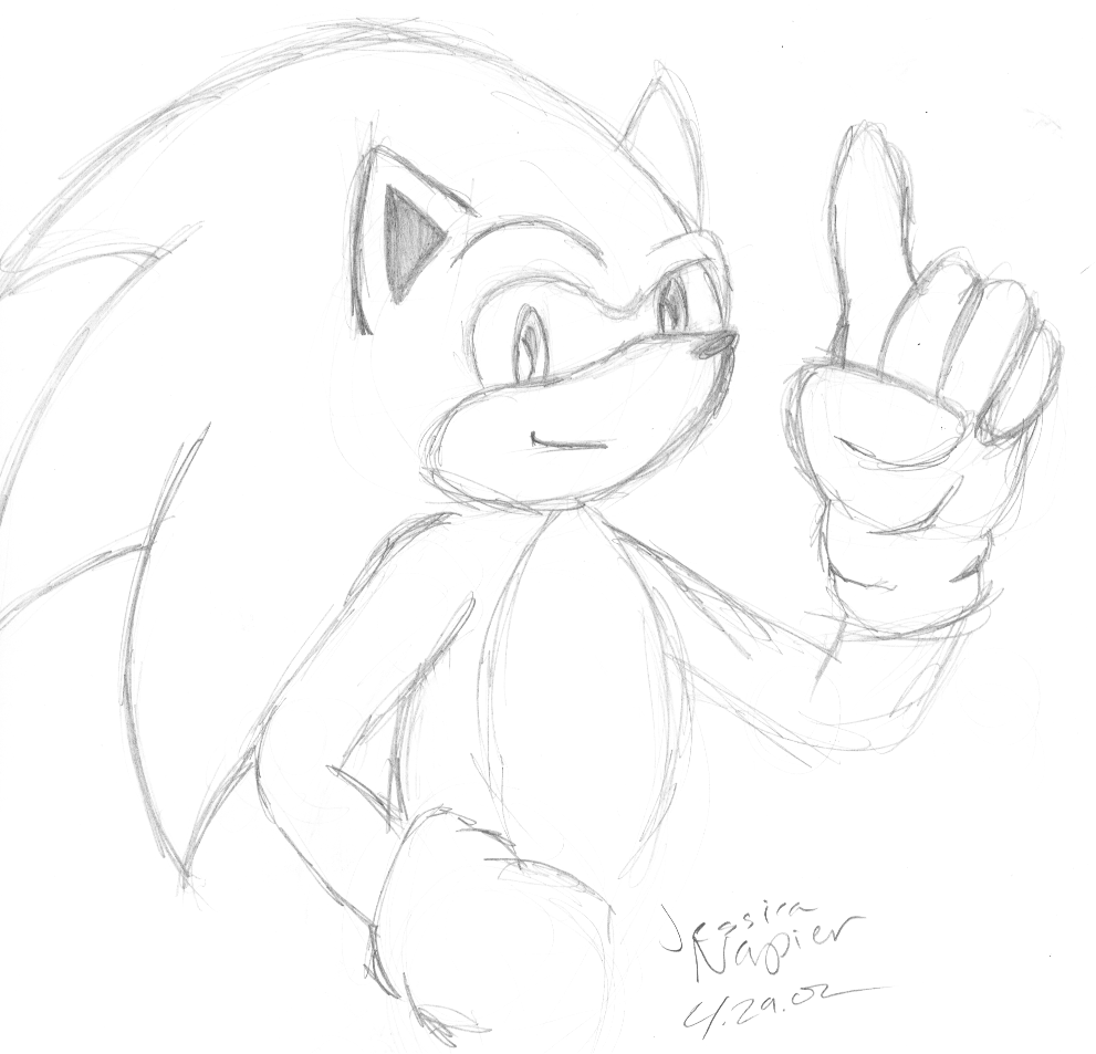 I Tried To Draw Sonic In Math Class.