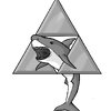 Triforce Shark (greyscale)
