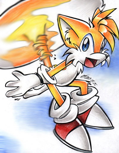 Tails flies in the Sky