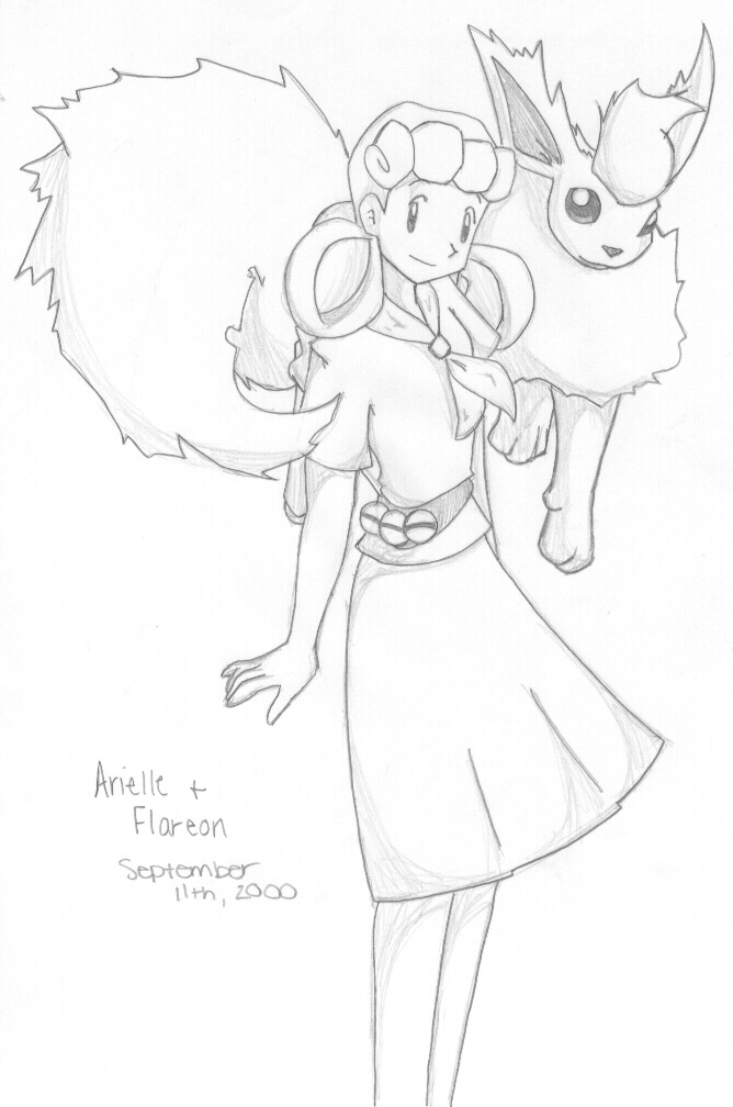 arielle with flareon