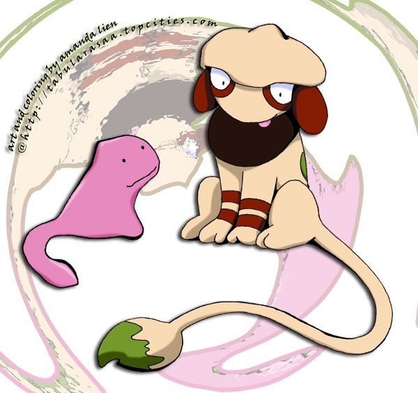 ditto and smeargle cg