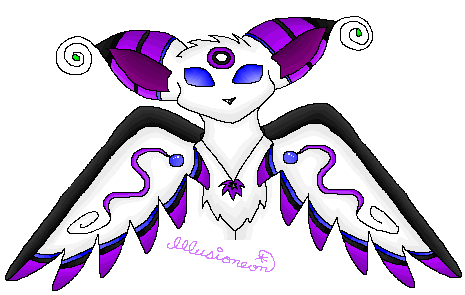 The Mute Eevee Evolutions of Psychic and Dark .. Illusioneon ( Paint )