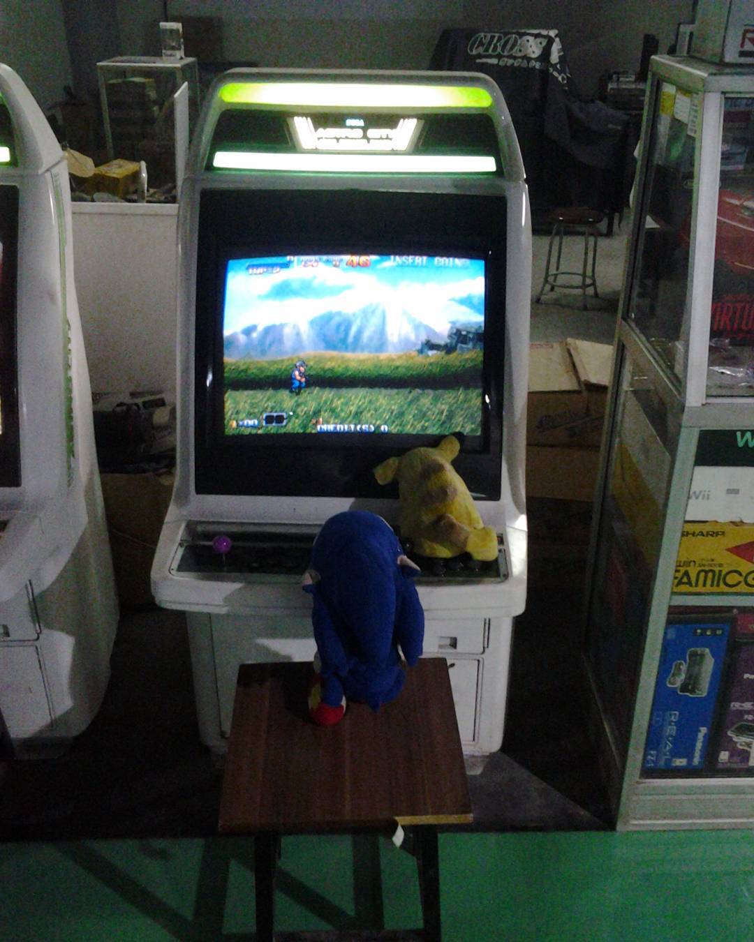 Sonic and Pikachu plays Metal Slug in arcade