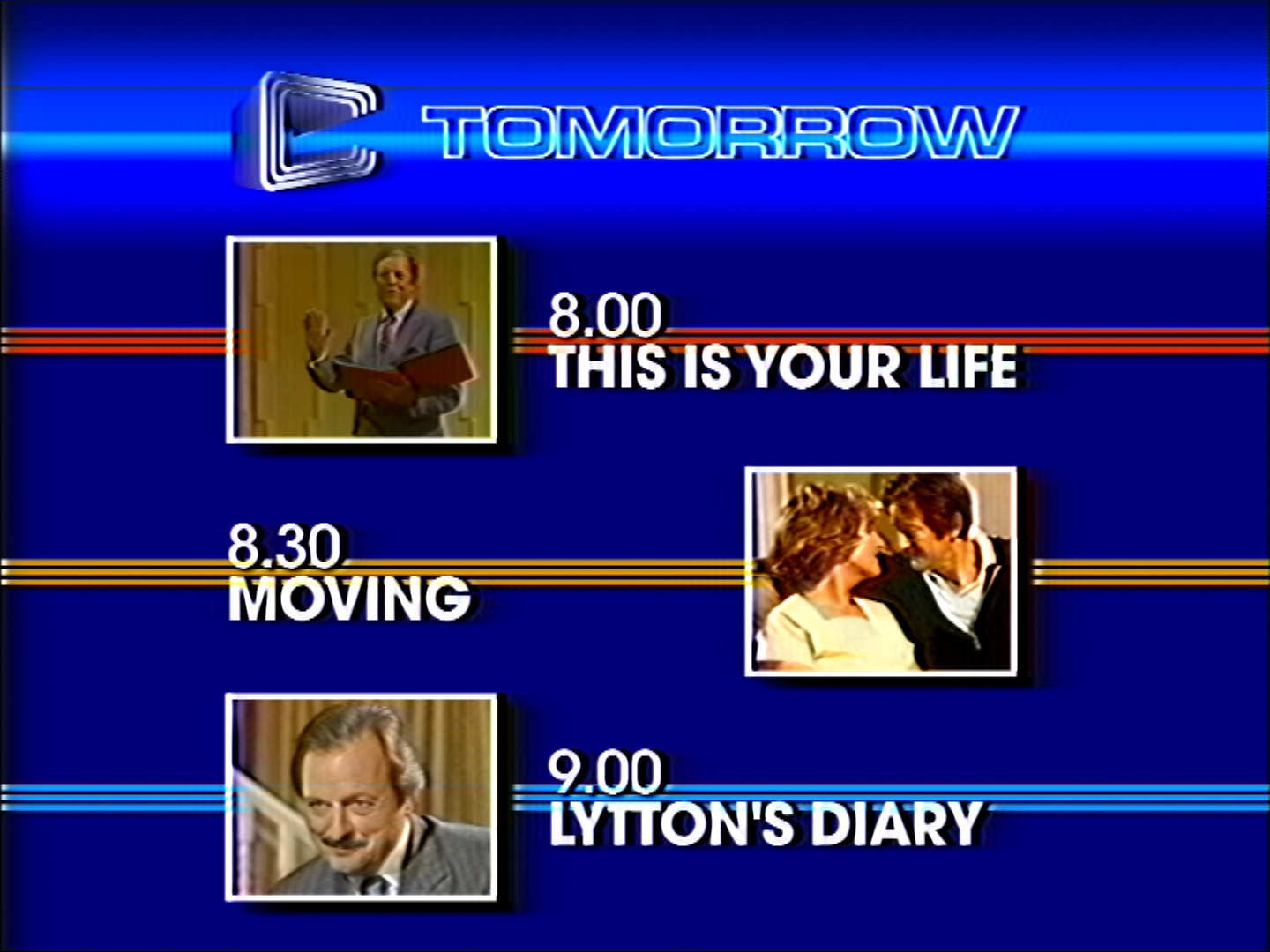 Carlton menu (1985)