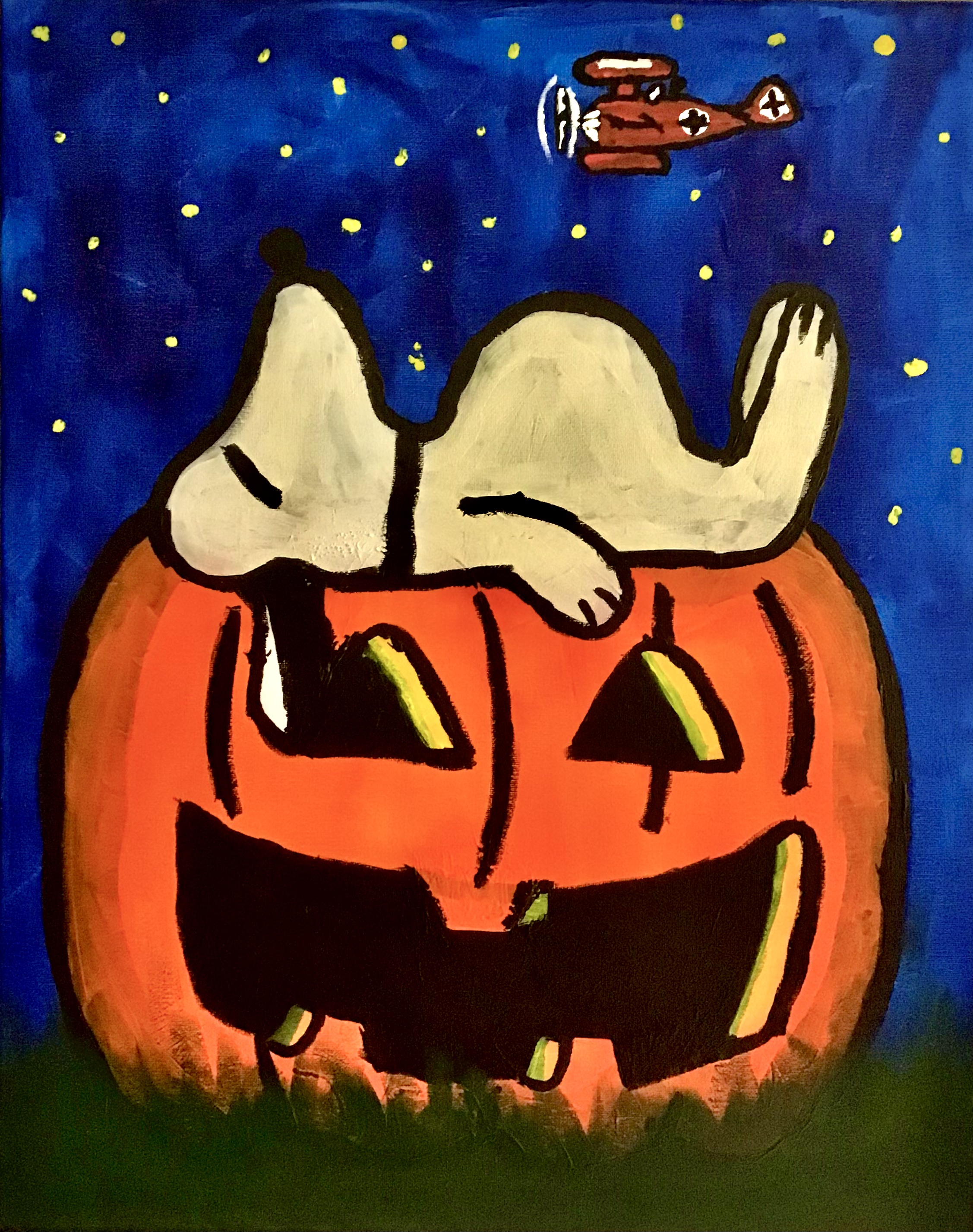 Snoopy Halloween Painting