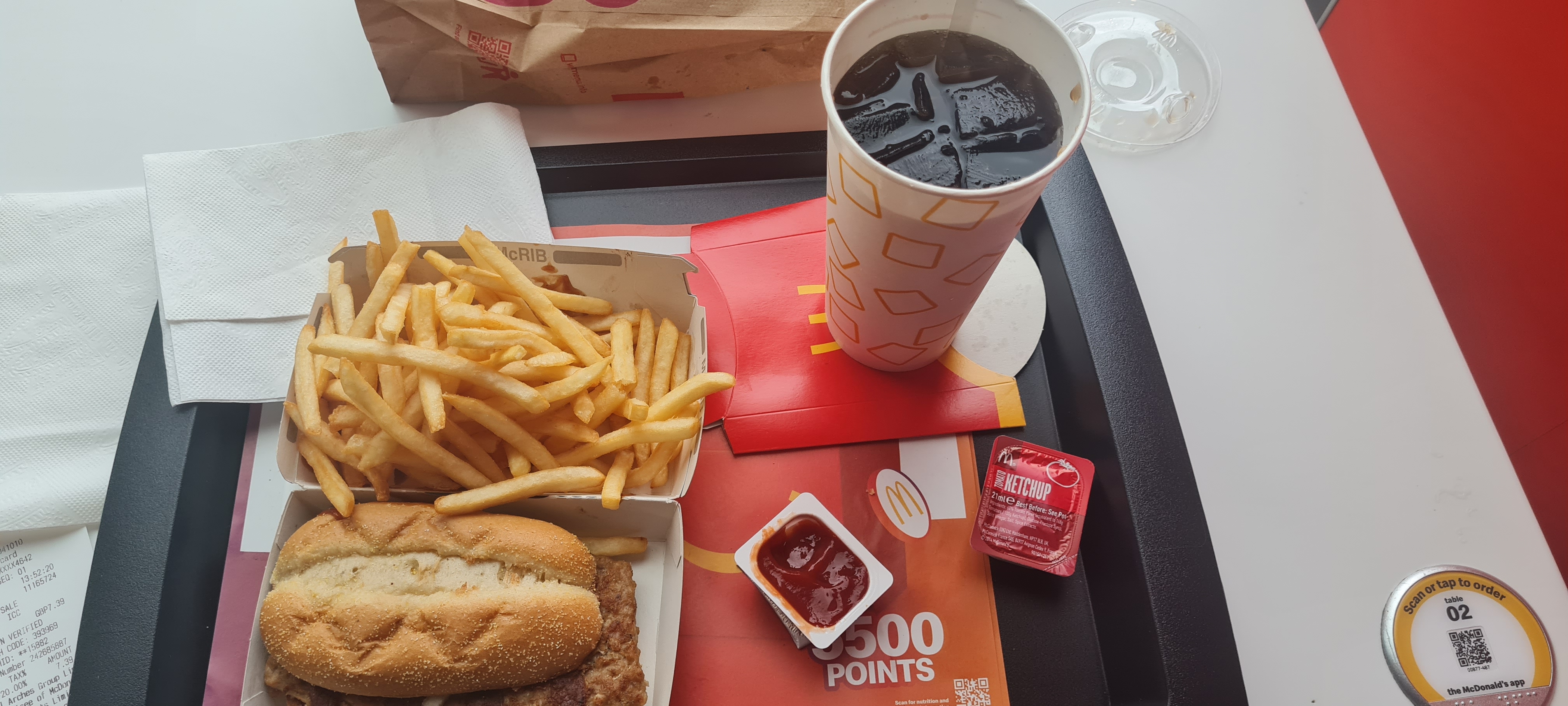 Lunch at McDonald's from November 2, 2023