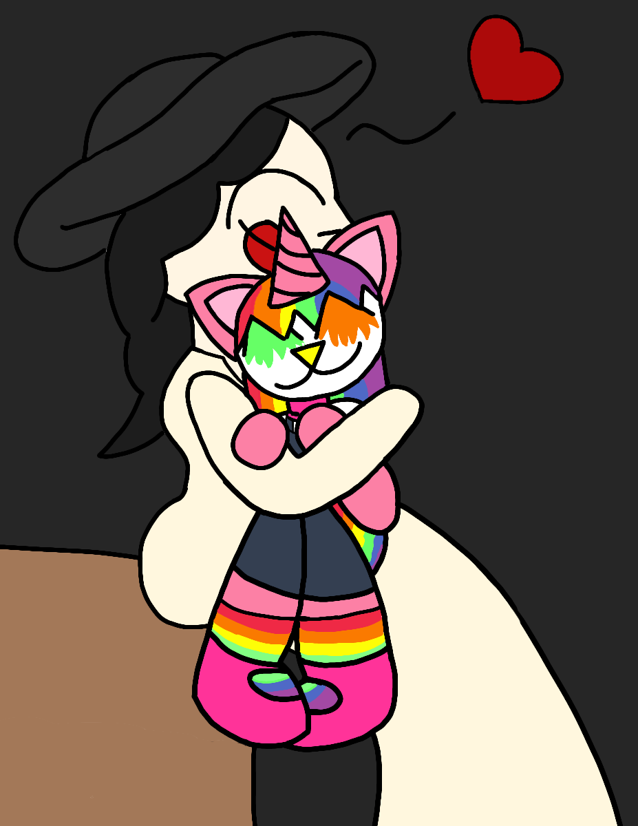 Lady Dimitrescu and her Cute Pet RainbowDoggieUnicorn