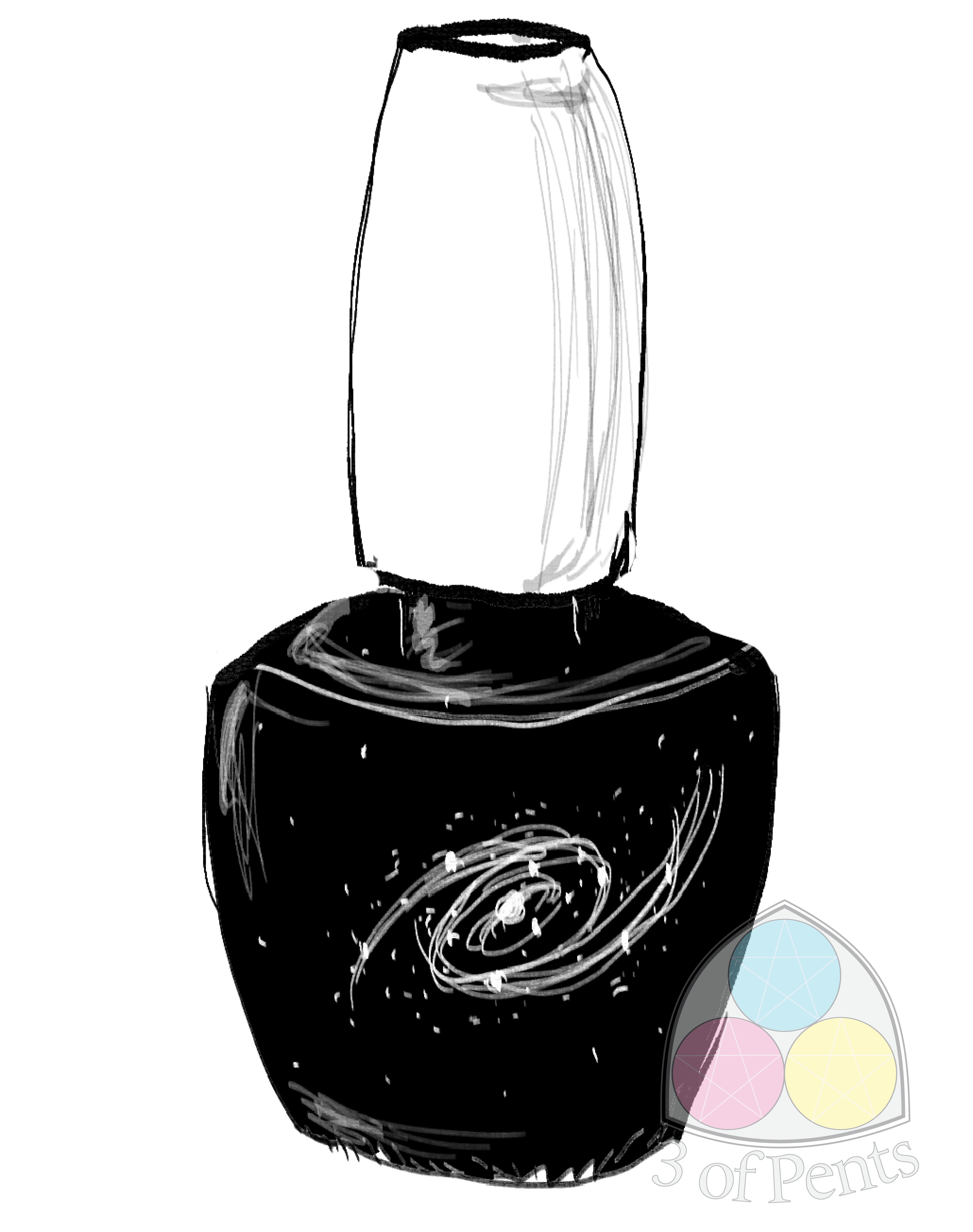 Daily Sketch // A galaxy held in an everyday object