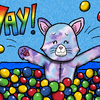Taffy Playing in a Ball Pit