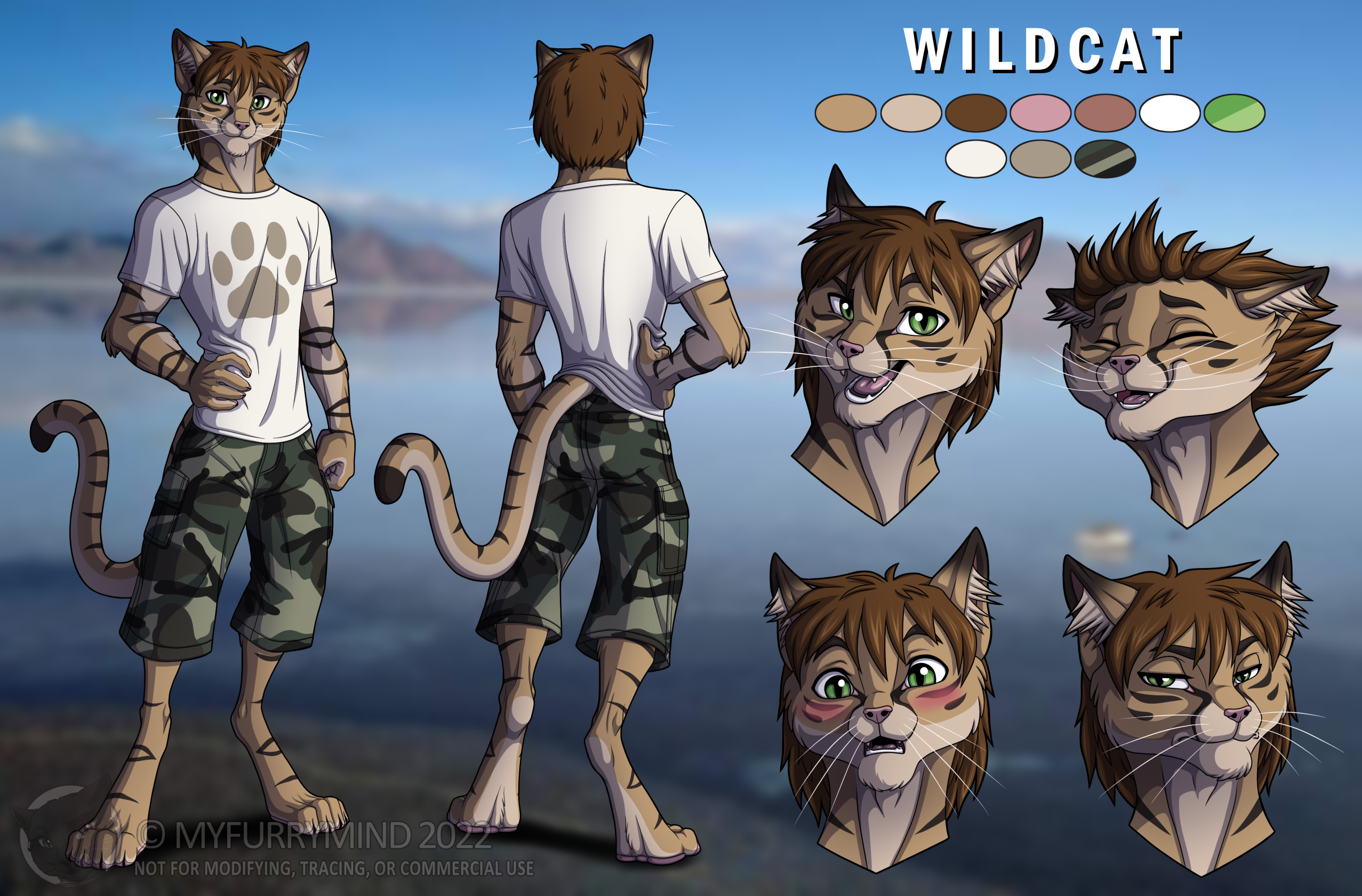 Comm: Wildcat Character Sheet for BordelonDaniel (Clothed)