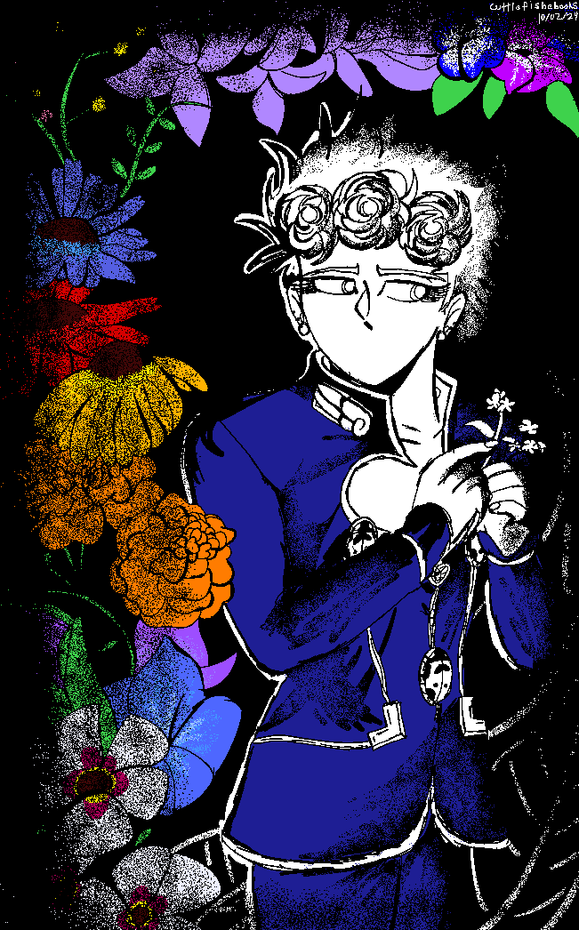 Giorno picking flowers