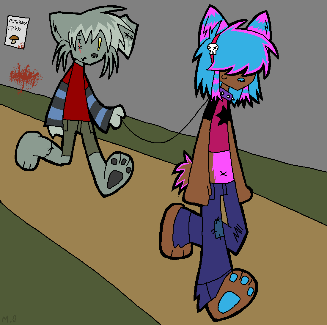 Jeff and Mel on a walk:D