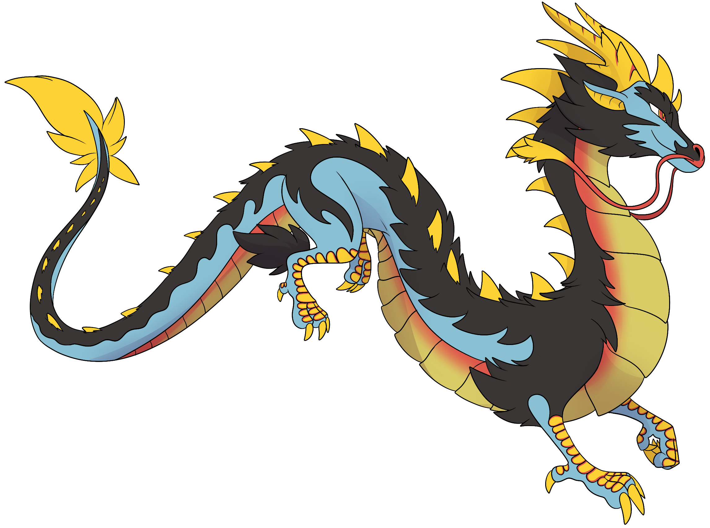 Commission: Eastern Luxray Dragon