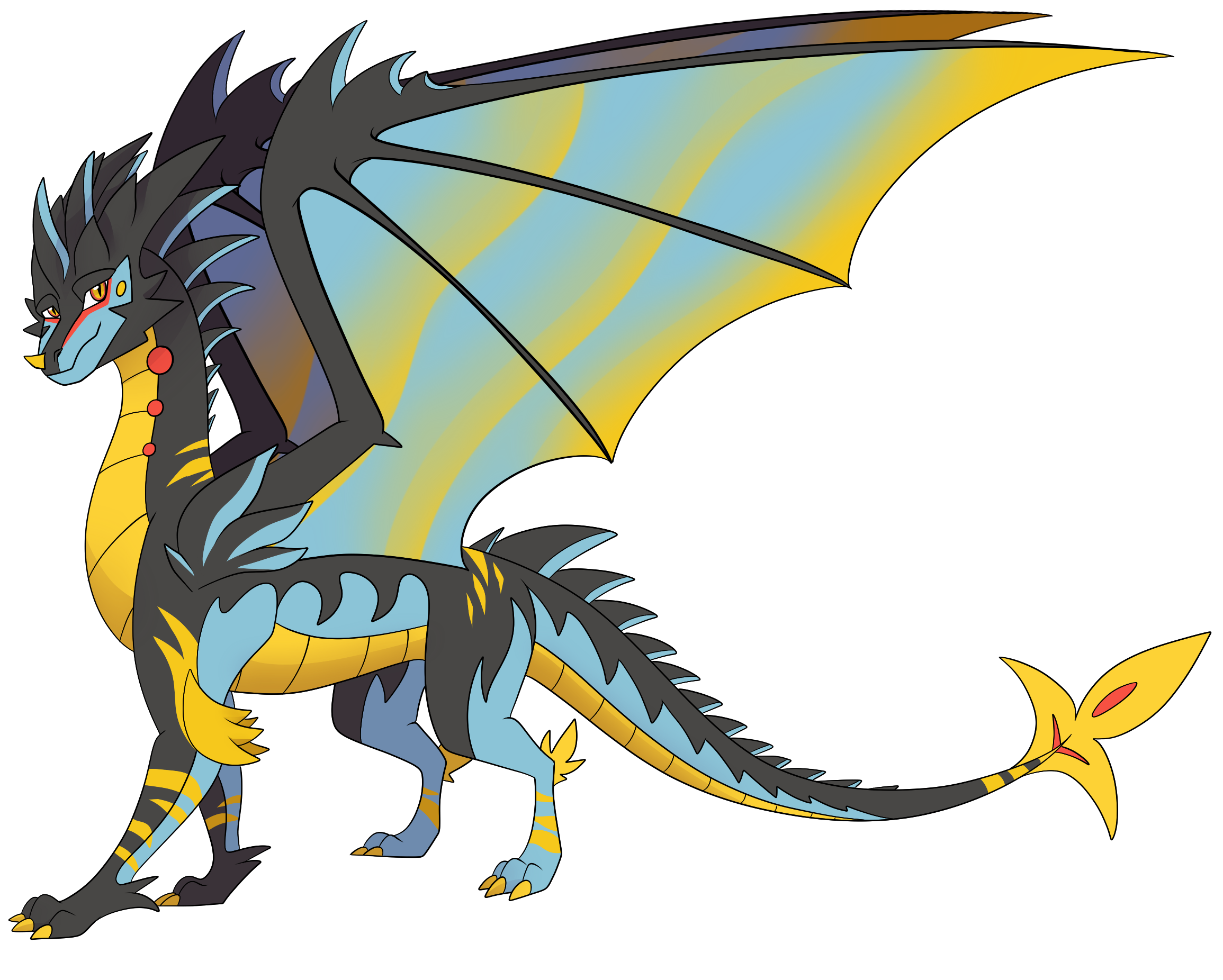 Commission: Western Luxray Dragon