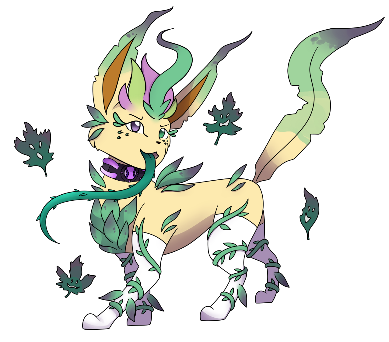 Commission: Spooky Leafeon