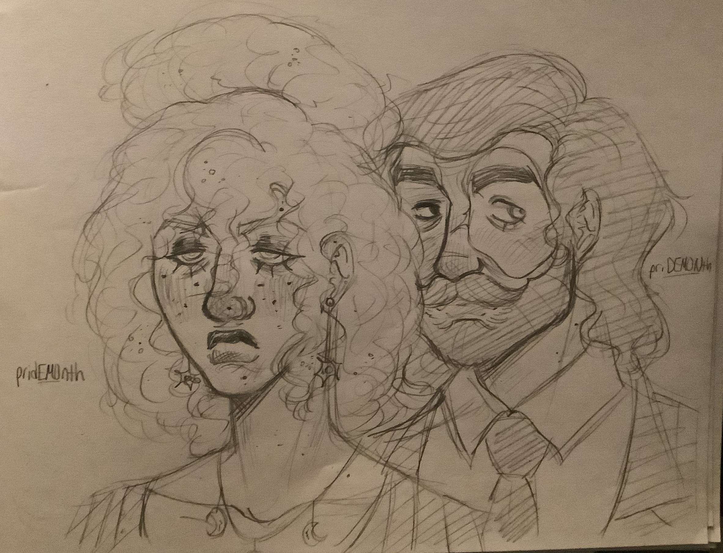 Pseudo Arthur GreyWhinder/Mari Faucher doodle meme (Harmony and Horror)