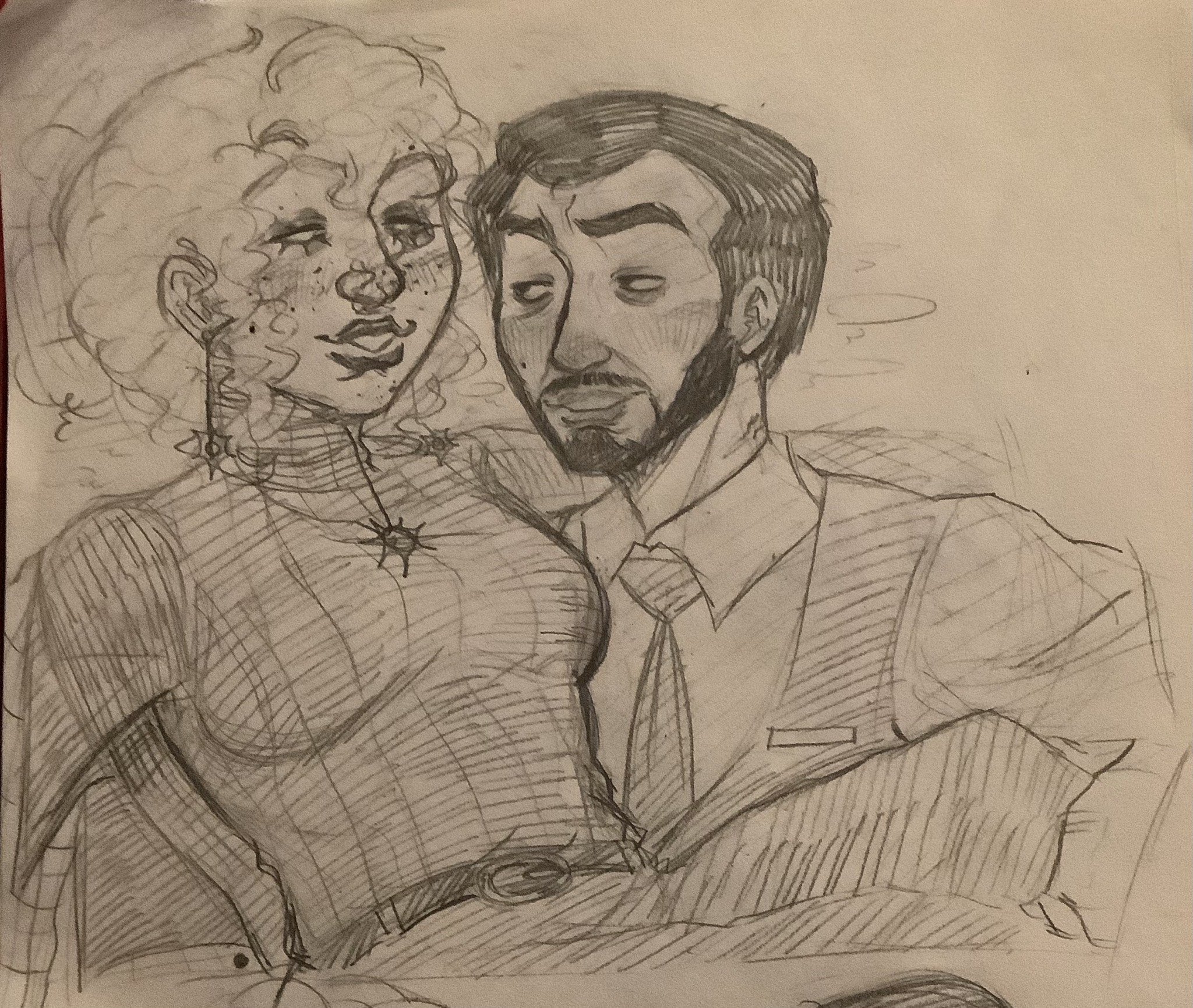 Martin GreyWhinder/Mari Faucher office doodle (Harmony and Horror)