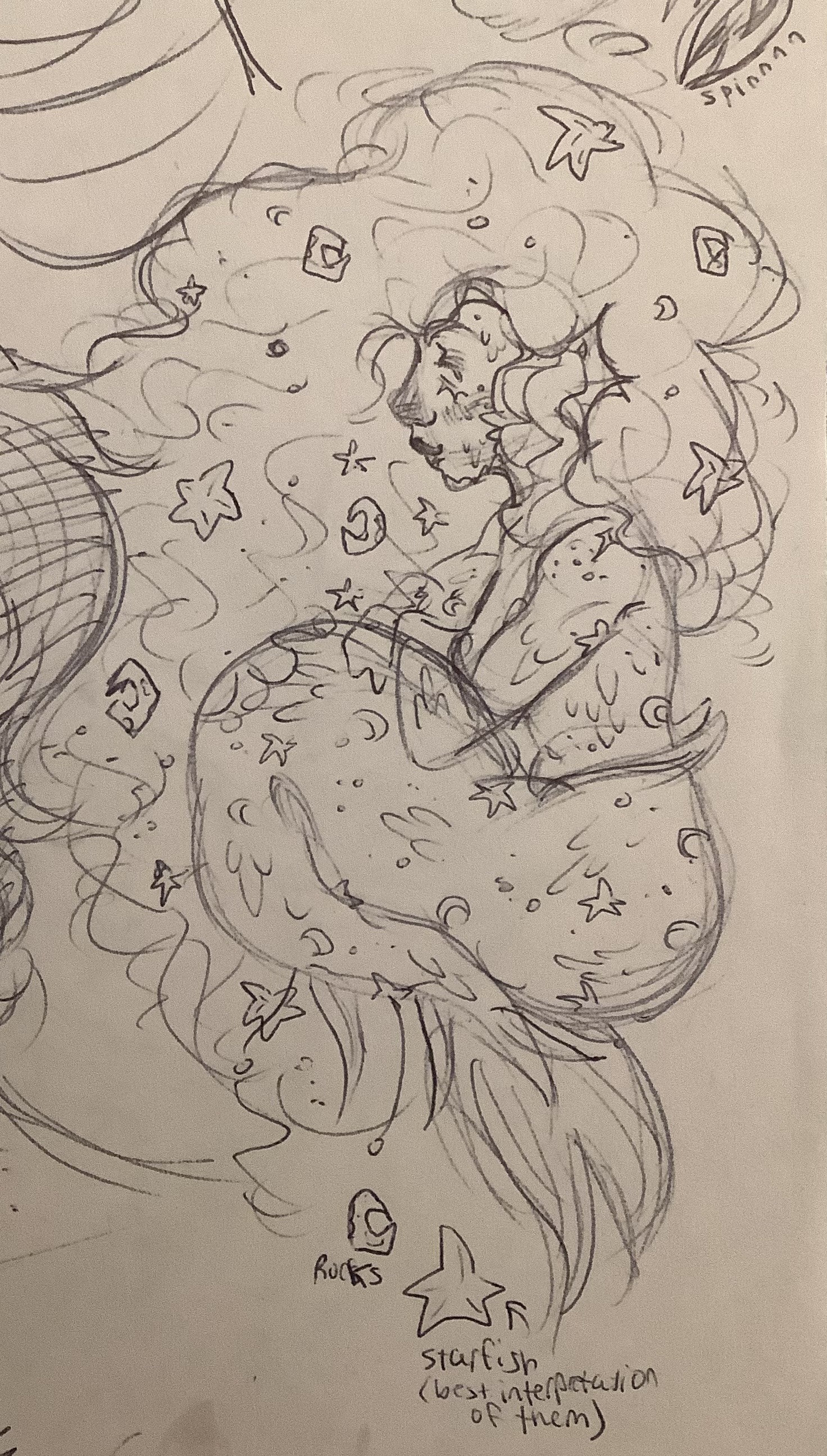 Mermaid Mari doodle (Harmony and Horror)