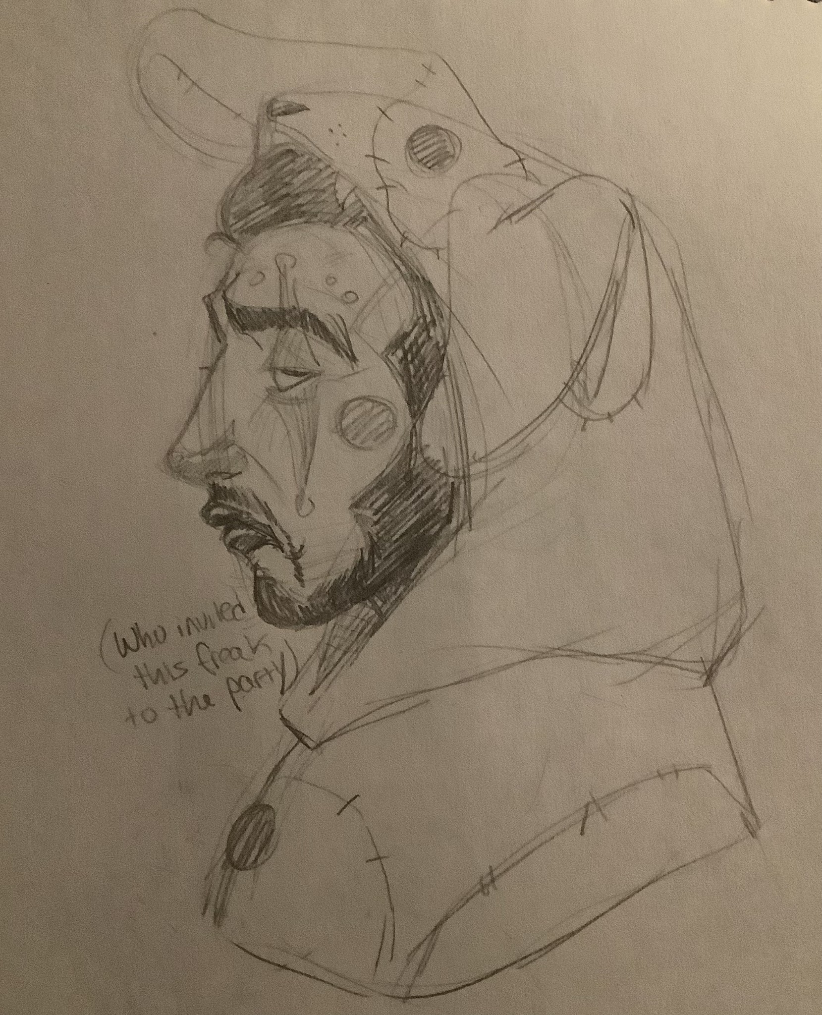 Martin GreyWhinder in a dog onesie (Harmony and Horror)