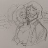 Mari flirts with Arthur in French (Harmony and Horror)
