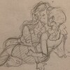 Teenage Mari Faucher/Gloria GreyWhinder kissing doodle (Harmony and Horror)