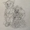 Cat Mad Scientist Martin GreyWhinder/Bear Mari Faucher (Harmony and Horror)