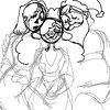 Gloria/Arthur/Mari scrapped doodle (Harmony and Horror)