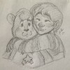 Thomas GreyWhinder hugs his Care Bear plush!!  (4) (Harmony and Horror)