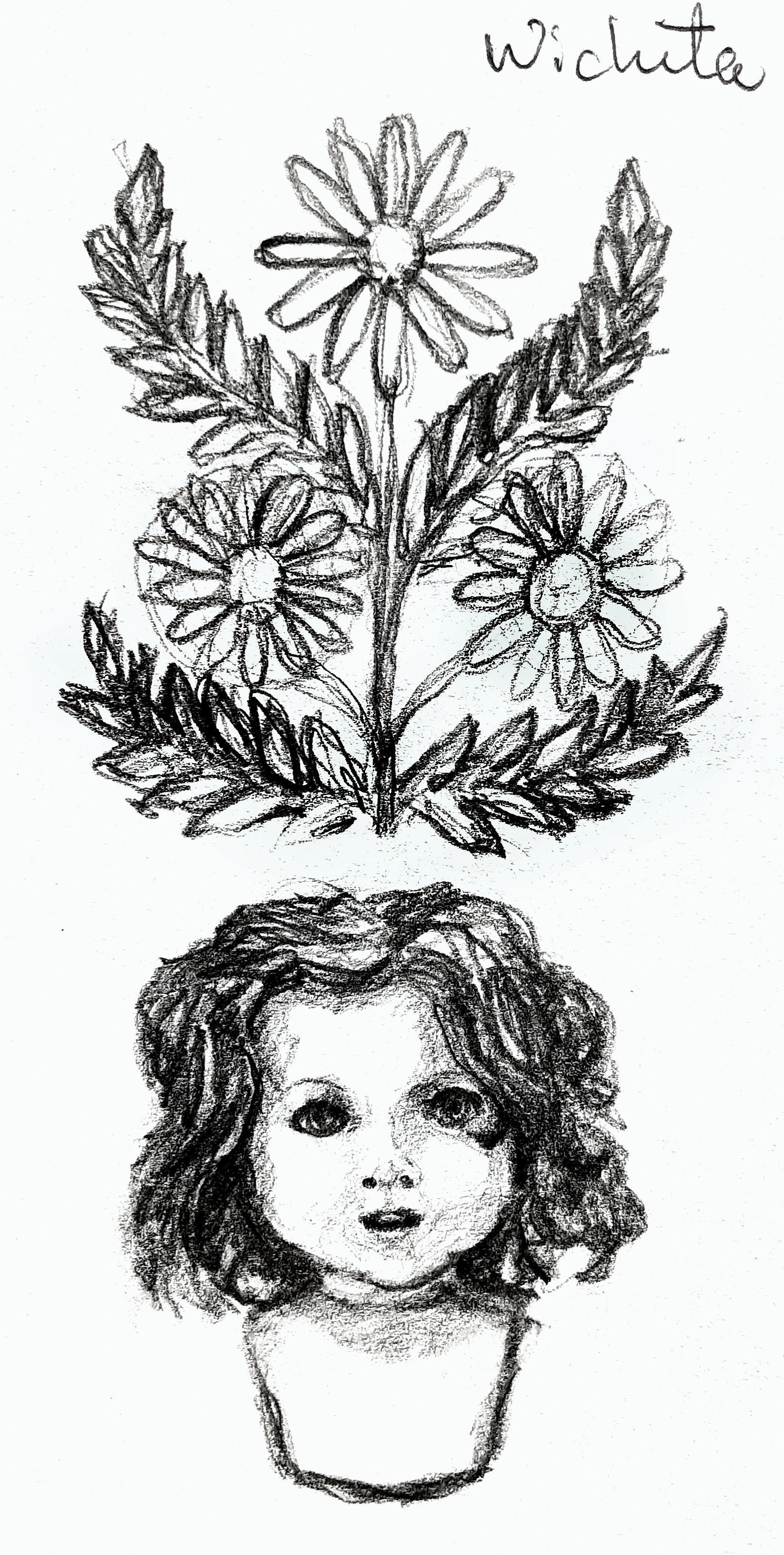 Daisy Doll Face Sketch