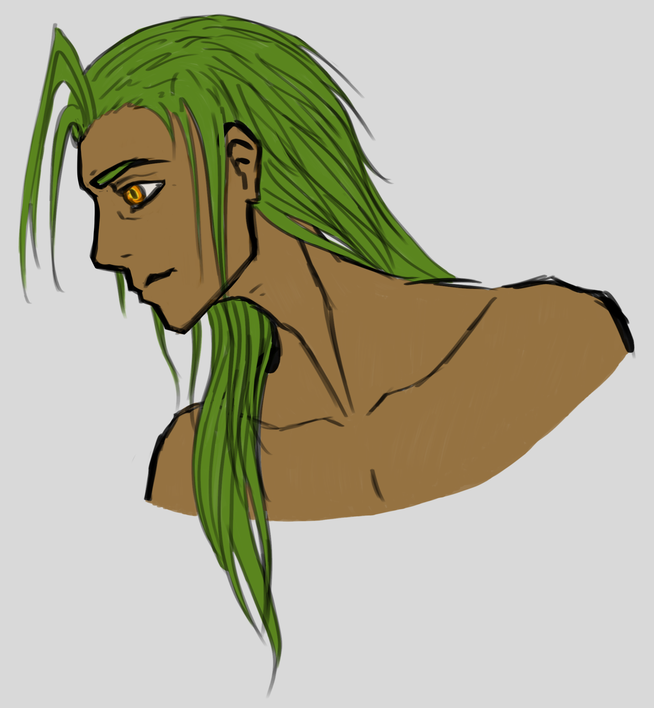 Green hair guy