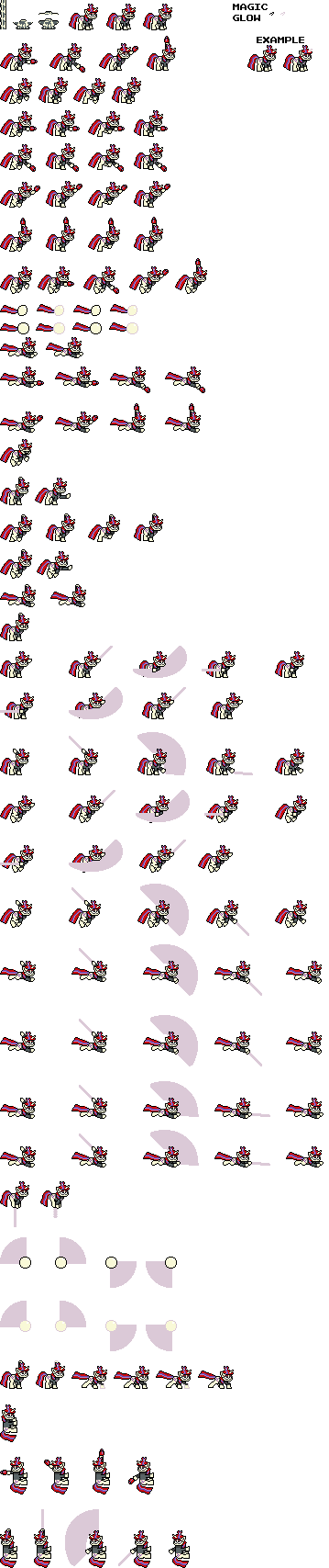Mega Pony style Moondancer sprite sheet