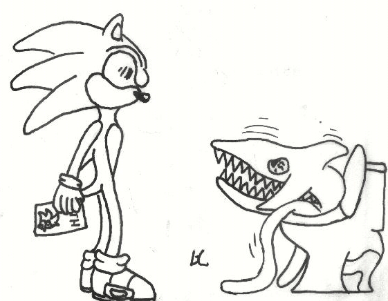 Sonic VS Perfect Chaos Round 2, or Toilet Humor