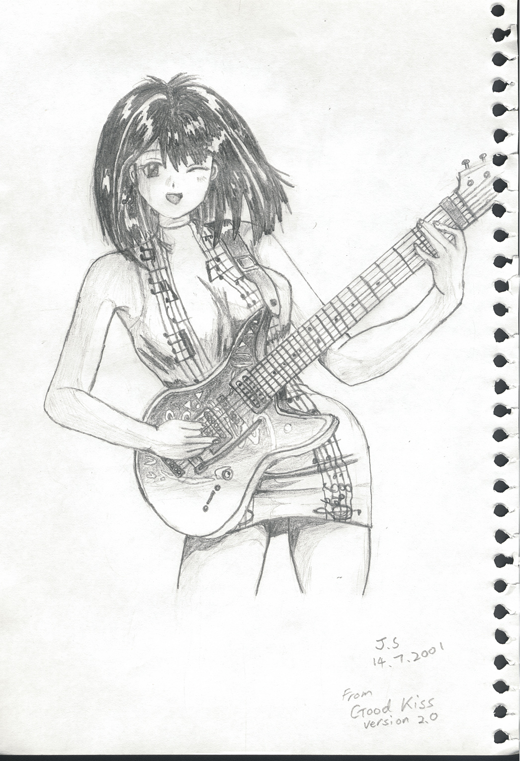 Girl with Electric Guitar