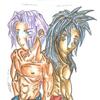 Trunks and Gohan shirtless...:Dragonball Z