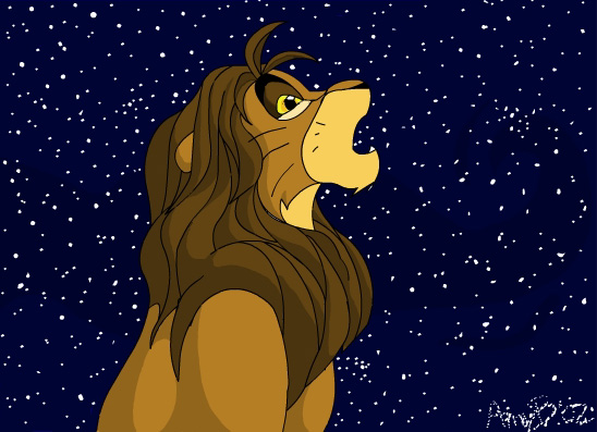 Simba and the sky of stars