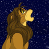 Simba and the sky of stars