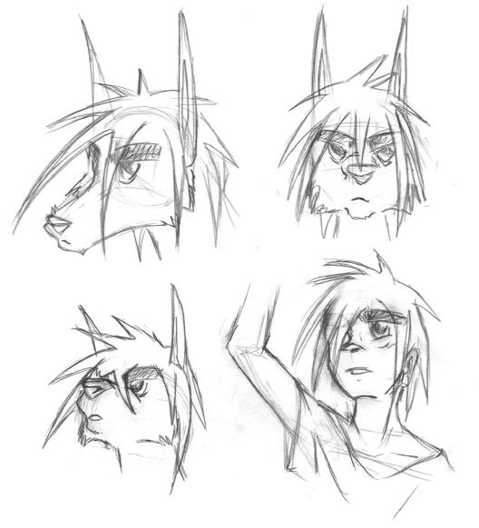 Some sketches of my sister's Lupe...