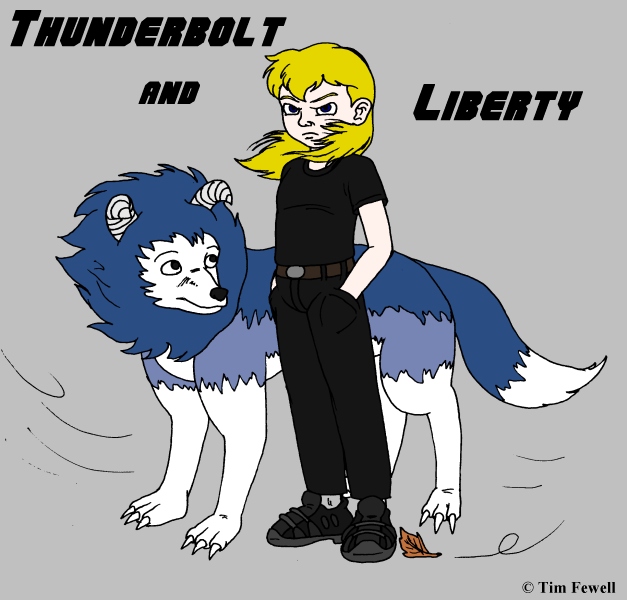 Liberty and Thunderbolt: Classic pose