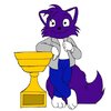 Sparkie With A Trophy